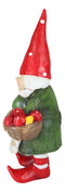 Whimsical Garden Mrs Gnome Grandmother With Toadstool Mushrooms Basket Statue