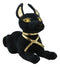 Larger Black & Gold Egyptian God Of Afterlife Sitting Anubis Dog Plush Toy