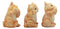 Three Wise Kittens See Hear Speak No Evil Tabby Cats Statue Set Animal Decor
