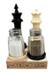 Ebros Gift Checkmate Chess Genius King And Queen Salt Pepper Shakers Holder Figurine Set 5.75"H