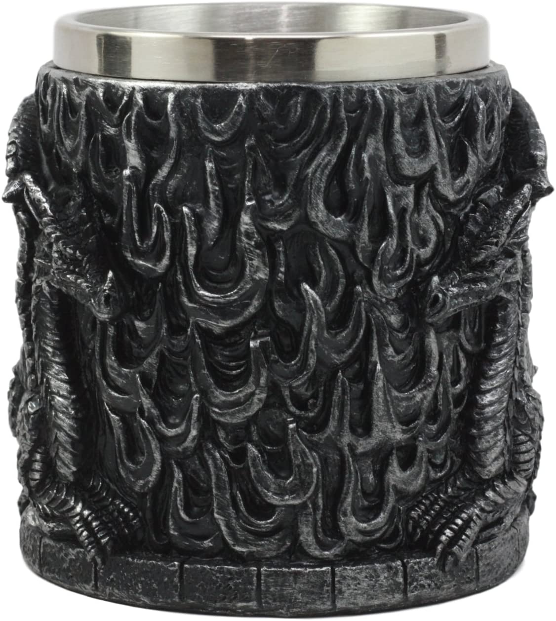 Ebros Medieval Flames Fire Dragon Mug Beer Stein Tankard Coffee Cup 5.75"Long