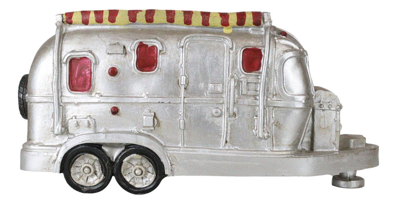 Western Vintage Country Silver Camper Caravan RV Money Coin Piggy Savings Bank