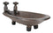 Cast Iron Rustic Bronze Bathtub With 2 Spouts Miniature Replica Dish Tray 6"L