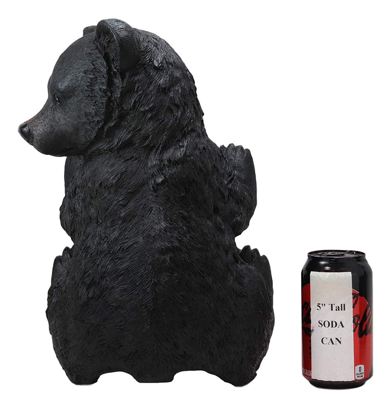 Ebros Large Stinky Stool Pooping Black Bear Toilet Paper Holder Figurine 13.5"Tall Powder Room Bathroom Wall Decor Plaque For Rustic Cabin Hunting Lodge Animal Bears Sculpture