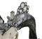 Ornate Crystal Gems Silver Bolted Bighorn Sheep Ram Skull Desktop Or Wall Plaque