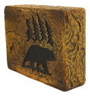 Rustic Western Black Bear By Pine Trees Forest Silhouette Bar Soap Dish Holder