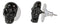 Ghastly Gothic Evil Grinning Skulls Gunmetal Stud Earrings Metal Pewter Alloy