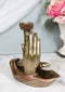 Zen Yoga Meditation Buddha Mudra Hands Lotus Flower Backflow Incense Burner