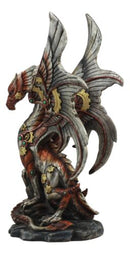 Ebros Ruler Of Pantagonia Steampunk Cyborg Robot Dragon Statue 10.5"Tall