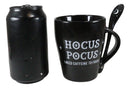 Witchcraft Wicca Hocus Pocus Crescent Moon Stars Coffee Mug And Spoon Set