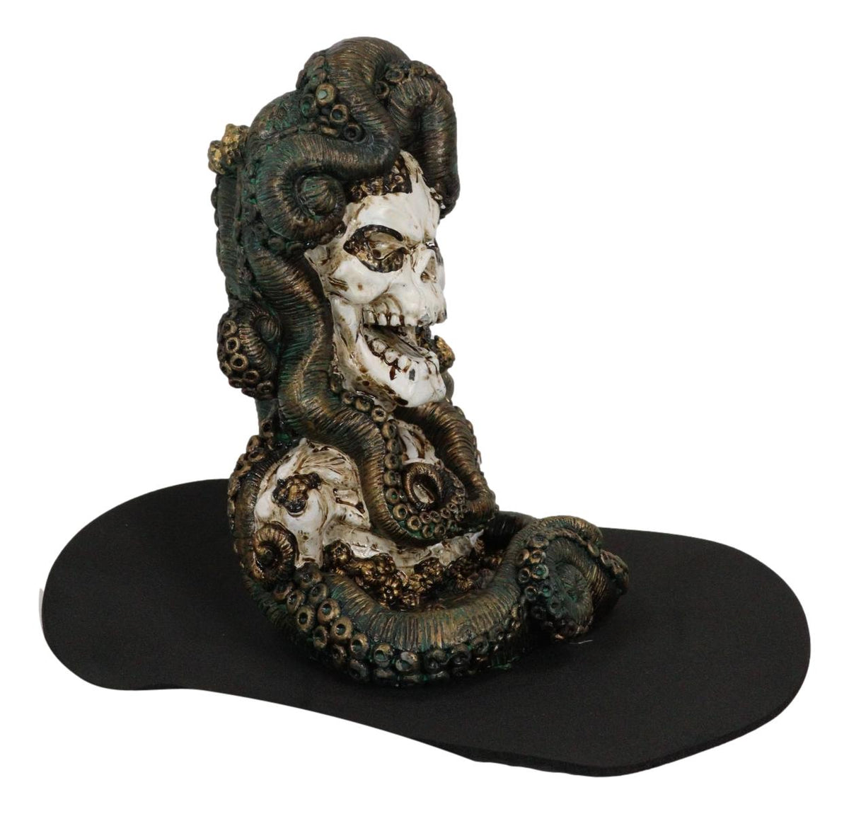 Cecelia Octopus Sea Witch Skull Bust Backflow Incense Cone Burner Figurine