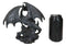 Stone Dragon With Open Wings Guarding Medieval Castle On Mountain Rocks Figurine