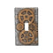 Ebros Novelty Steampunk Clockwork Gearwork Design Wall Light Switch Plate (Silver Background Plate)