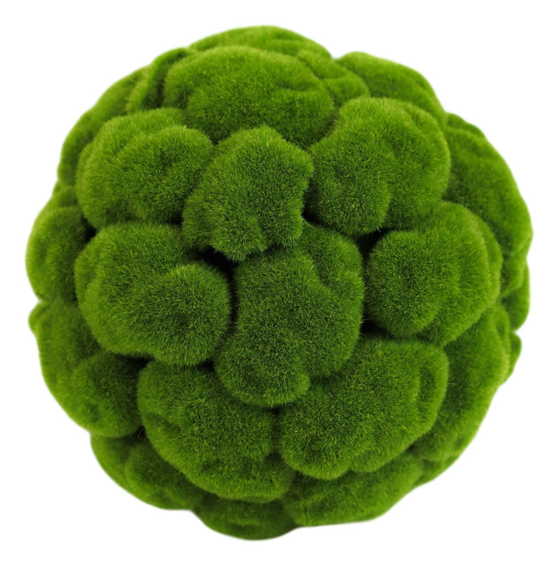 Set Of 3 Home And Garden 7"D Green Artificial Faux Green Moss Grass Topiary Ball