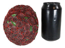 Day of The Dead Red Floral Roses With Green Petals Sugar Skull Figurine Decor