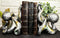 Ebros Nautical Coastal Sea Monster Octopus Bookends Set Statue in Faded Bronze Antique Finish 6.25" H