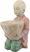 Ebros 13.5" Tall Jizo Buddha Monk Kneeling with Planter Pot Flower Vase On Lap - Ebros Gift