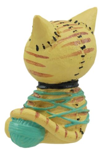 Furrybones Tabby Mao Mao Entangled With Yarn Kitty Cat Skeleton Figurine 2.5"H