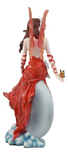 Ebros Nene Thomas Celestial Cupid Moon Crimson Wedding Fairy In Red Gown Statue