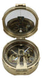 3" D Antiqued Solid Brass Military Engineering Natural Sine Compass Novelty