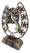 Ebros Cast Iron Cowboy Horseshoe Western Stars Dual Revolver Pistols Bullets Figurine