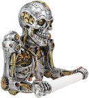 Ebros Steampunk Rustic Gearwork Cyborg Robotic Skeleton Toilet Paper Holder