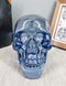 Pirate Crystal Skull Cave Tomb Treasure Blue Translucent Skull Figurine Resin