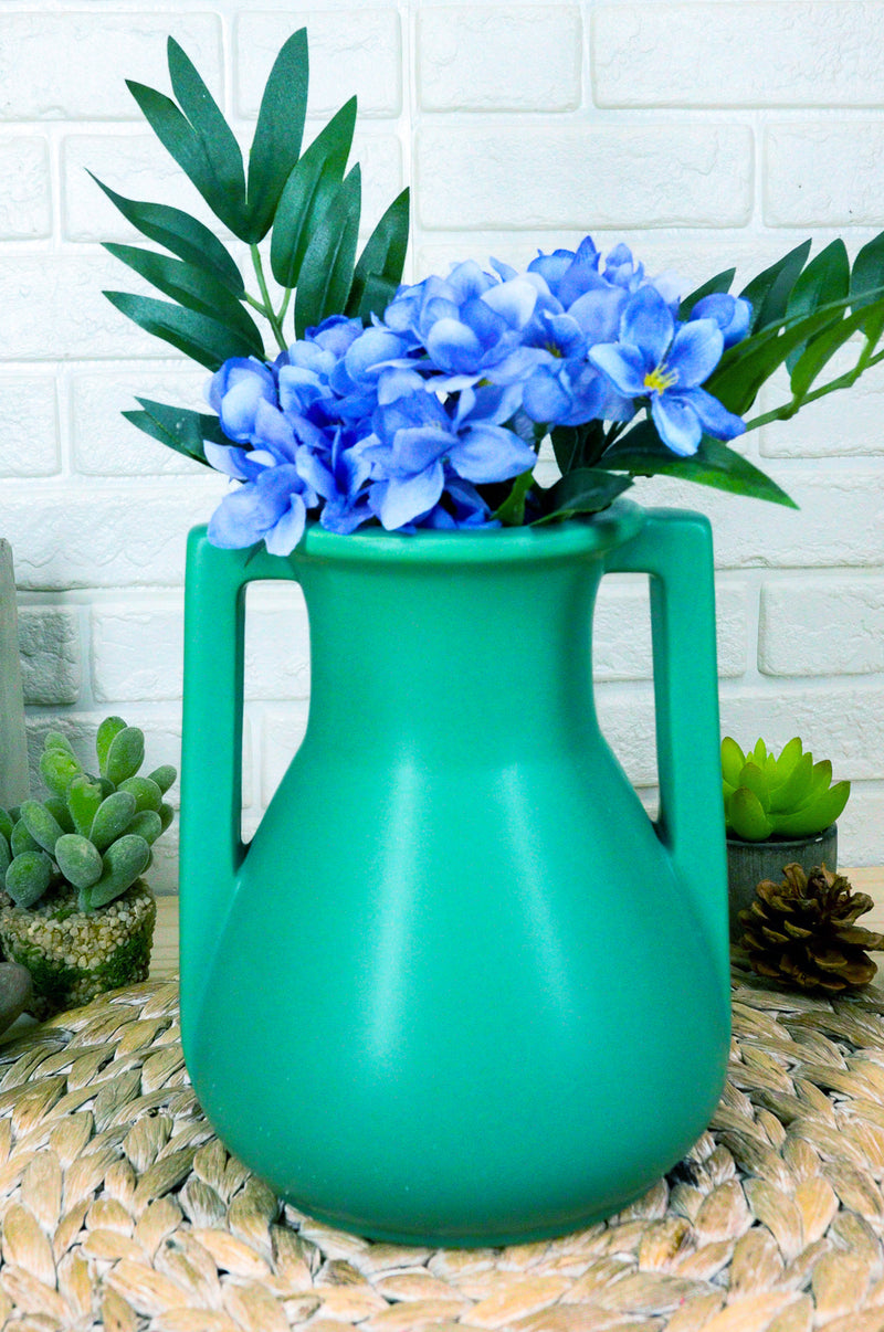 Ebros Teco Art Pottery Frank Lloyd Wright Contemporary Satin Green Roman Vase Decor