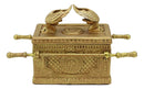 Matte Gold Ark Of The Covenant Model With Contents Figurine Decorative Box 1:10