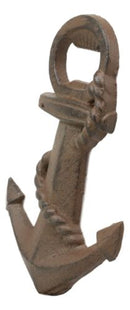 Rustic Vintage Solid Cast Iron Nautical Coastal Ship Anchor Beer Bottle Opener
