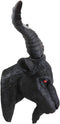 Ebros Large 18.5" Wide Black Goat With Red Eyes Wall Sculpture Hanging Plaque - Ebros Gift