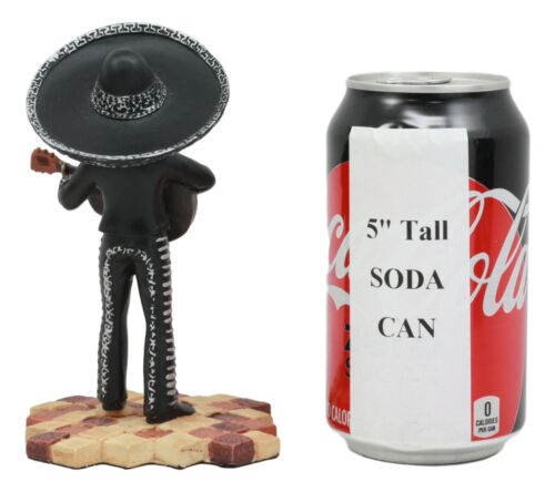 Ebros Traditional Charro Outfit Black Mariachi Band Skeleton Guitarist Statue Day of The Dead Folk Musician Figurine Dias De Los Muertos Decorative Collectible Graveyard Serenade Ideas