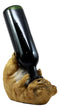 Ebros Apricot Fawn Pug Wine Holder 8.25" Long Canine Dog Wine Bottle Holder