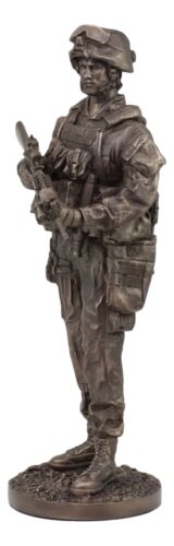 US Military War Soldier Marine Rifleman On Guard Statue 13.5"Tall Infantry Unit