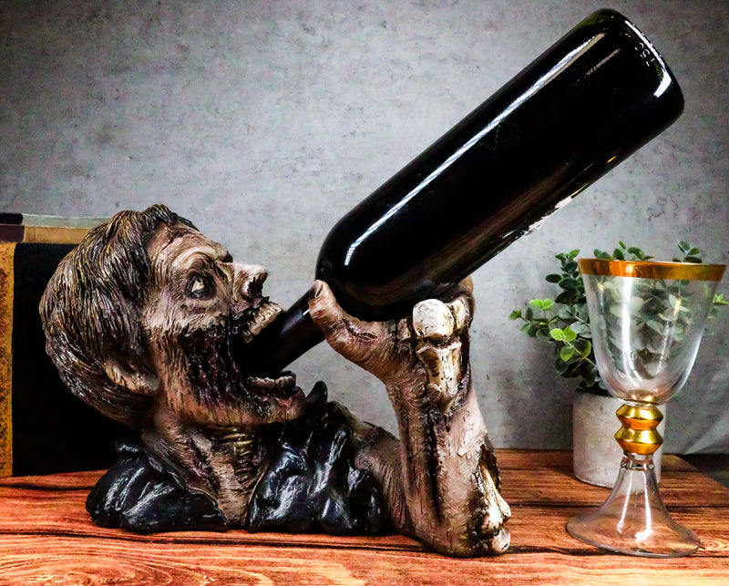 Ebros Spooky Walking Undead Zombie Drinking Wine Bottle Holder