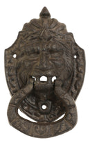 Cast Iron Rustic Royal Venetian Lion Head Decorative Door Knocker Gothic Accent