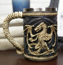 Skeletal Ossuary Ghost Dragon Overlord Large Beer Stein Tankard Coffee Mug Cup
