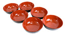 Pack Of 6 Red Black Melamine Ridged Rice Pasta Salad ereal Soup Bowls 54oz 8"D