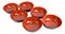 Pack Of 6 Red Black Melamine Ridged Rice Pasta Salad ereal Soup Bowls 54oz 8"D