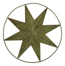 Pack Of 4 Colorful 18" Metal Rustic Western 8 Pointed Star In Ring Wall Decors