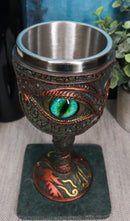Wizard's Alchemy Eye Of The Dragon Wine Goblet Chalice 7oz Sauron Decor Figurine