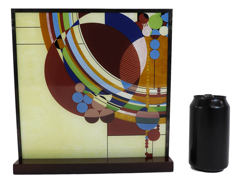 Frank Lloyd Wright Colorful March Balloons Stained Glass Wall Or Desktop Plaque