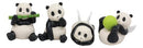 Angel Winged Flying Pandas Hanging Ornament Set of 4 Resin Decor Figurines