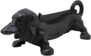 Ebros Cast Iron Rustic Black Sausage Dachshund Dog Boot Cleaner Scraper Weathered Outdoor Patio Backyard Entrance Accent Statue 12.75" Long for Dirty Shoes Boots Footwear