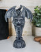 Bizarre Gothic Bat Winged Vampire Cat Gargoyle Statue 7"H Stoic Feline Guardian