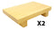 Japanese Korean Sashimi Sushi Kimbap Geta Bamboo Wood Serving Plate 10"L 2-Pack