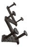 Cast Iron Rustic Industrial Farmhouse Railroad Nail Spikes 5 Peg Wall Hooks