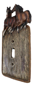Set Of 2 Novelty Western Country Equine Horses Single Toggle Switch Plates