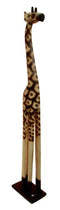 Balikraft Balinese Wood Handicraft Large Safari Giraffe Animal Figurine 39.75"H