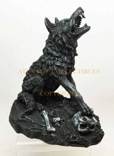 Ebros 6.5 Inch Howling Werewolf with Crushed Skull Statue Figurine